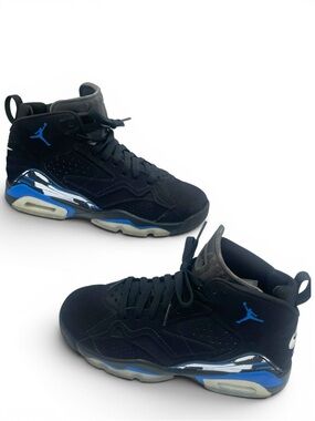 Air Jordan 6 Retro Black Blue Size 5.5Y (Fits Women’s 7) w/ Box